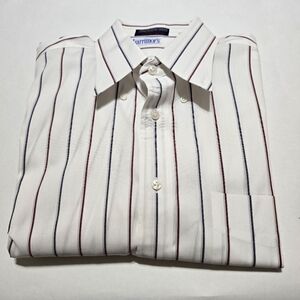 White Striped Dress Shirt 16.5 33